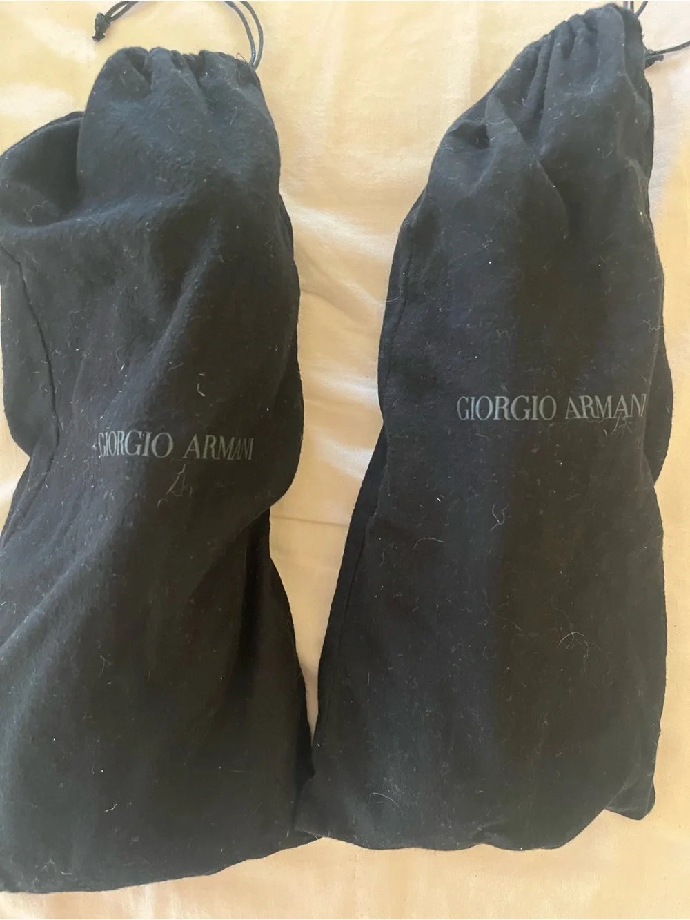 Giorgio Armani Black Leather Wingtip Brogues